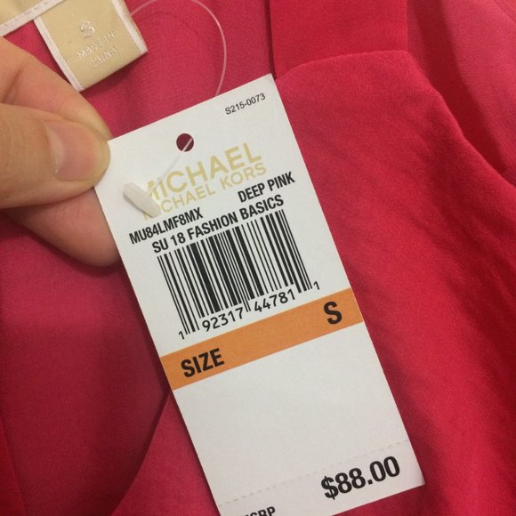 Michael Kors Deep Pink Ruffle Tiered Top - Picture 8 of 10